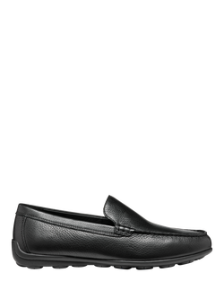 Geox Spherica EC16 Leather Moccasins, Black