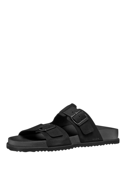 Geox Parnaiba Suede Open Toes Sandals - view 2, Black