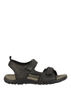 Geox Strada Double Strap Sandals, Black