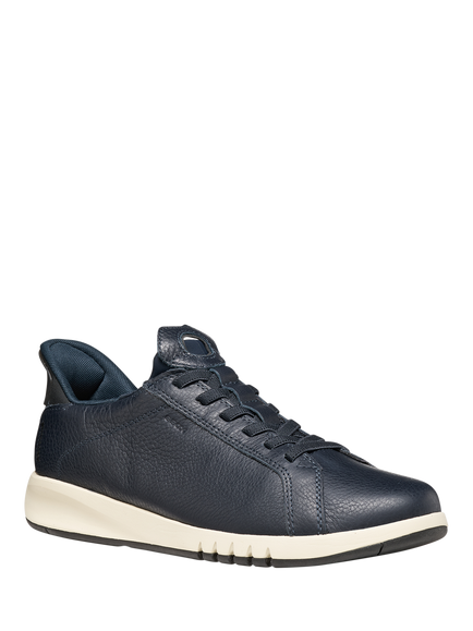 Geox Aerantis Plus Leather Slip In Trainers, Navy - view 2, Navy