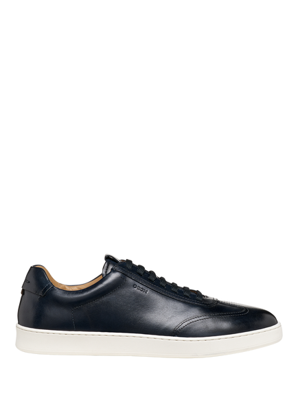 Geox Regio Leather Lace Up Trainers, Navy
