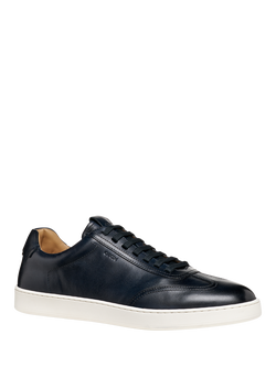 Geox Regio Leather Lace Up Trainers - view 2, Navy