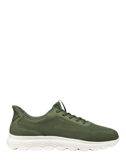 Geox Spherica PLUS Lace Up Trainers, Green, Green