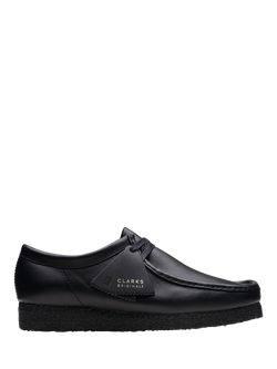 Clarks Originals Wallabee Leather Lace Up Moccasins, Black, Black