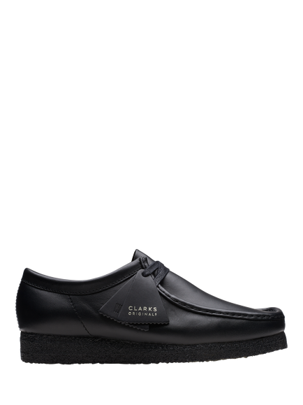 Clarks Originals Wallabee Leather Lace Up Moccasins, Black, Black