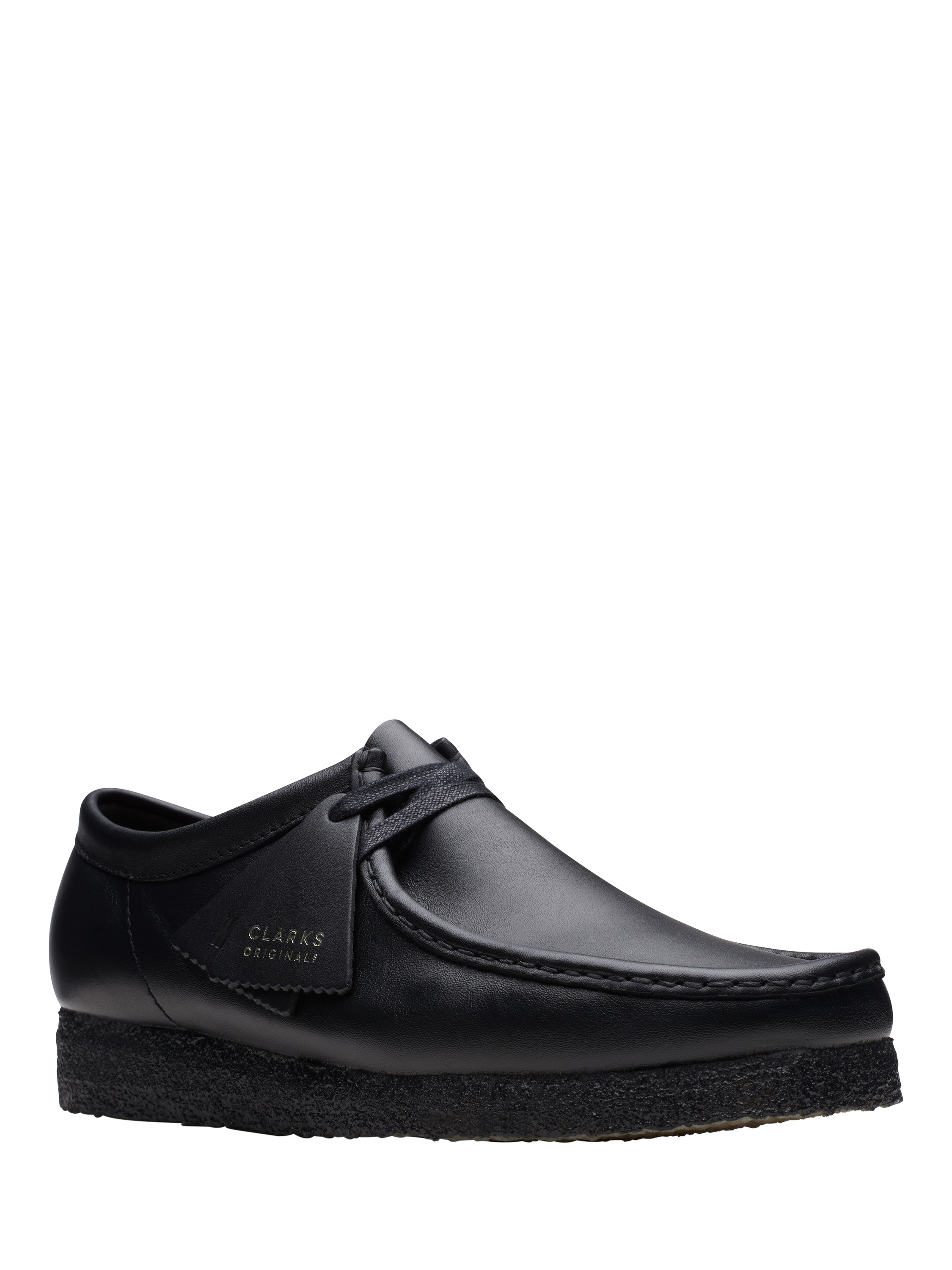 Clarks Originals Wallabee Leather Lace Up Moccasins, Black