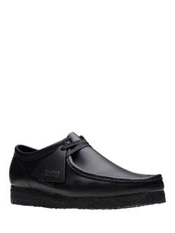 Clarks Originals Wallabee Leather Lace Up Moccasins, Black - view 2, Black