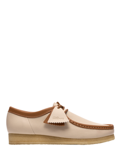 Clarks Originals Wallabee Leather Lace Up Moccasins, Off White, Off White