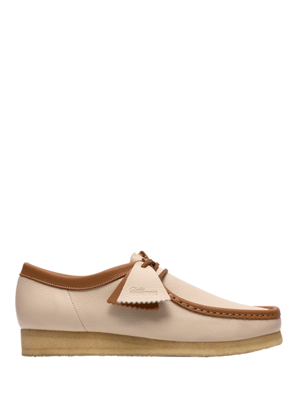 Clarks Originals Wallabee Leather Lace Up Moccasins, Off White, Off White