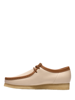 Clarks Originals Wallabee Leather Lace Up Moccasins, Off White - view 2, Off White