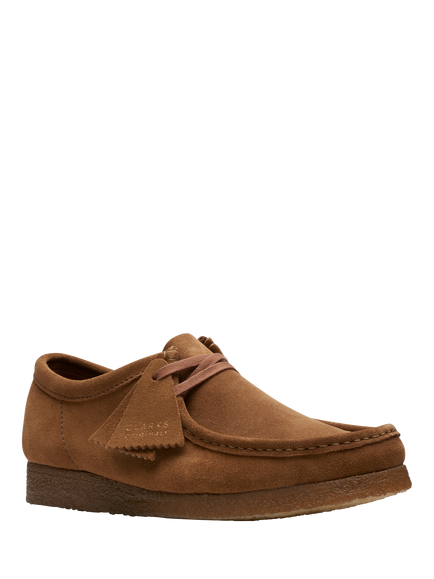 Clarks Originals Wallabee Suede Lace Up Moccasins, Cola - view 2, Cola