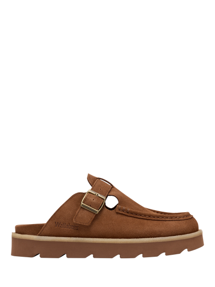 Clarks Meare Mocc Suede Mule Sandals, Cola