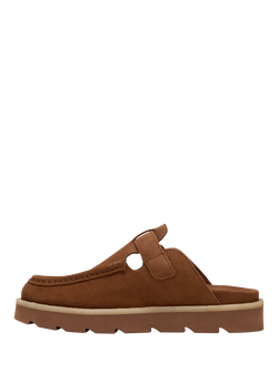 Clarks Meare Mocc Suede Mule Sandals - view 2, Cola