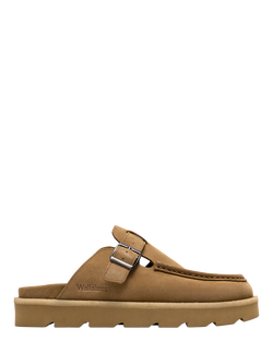 Clarks Meare Mocc Suede Mule Sandals, Dark Sand