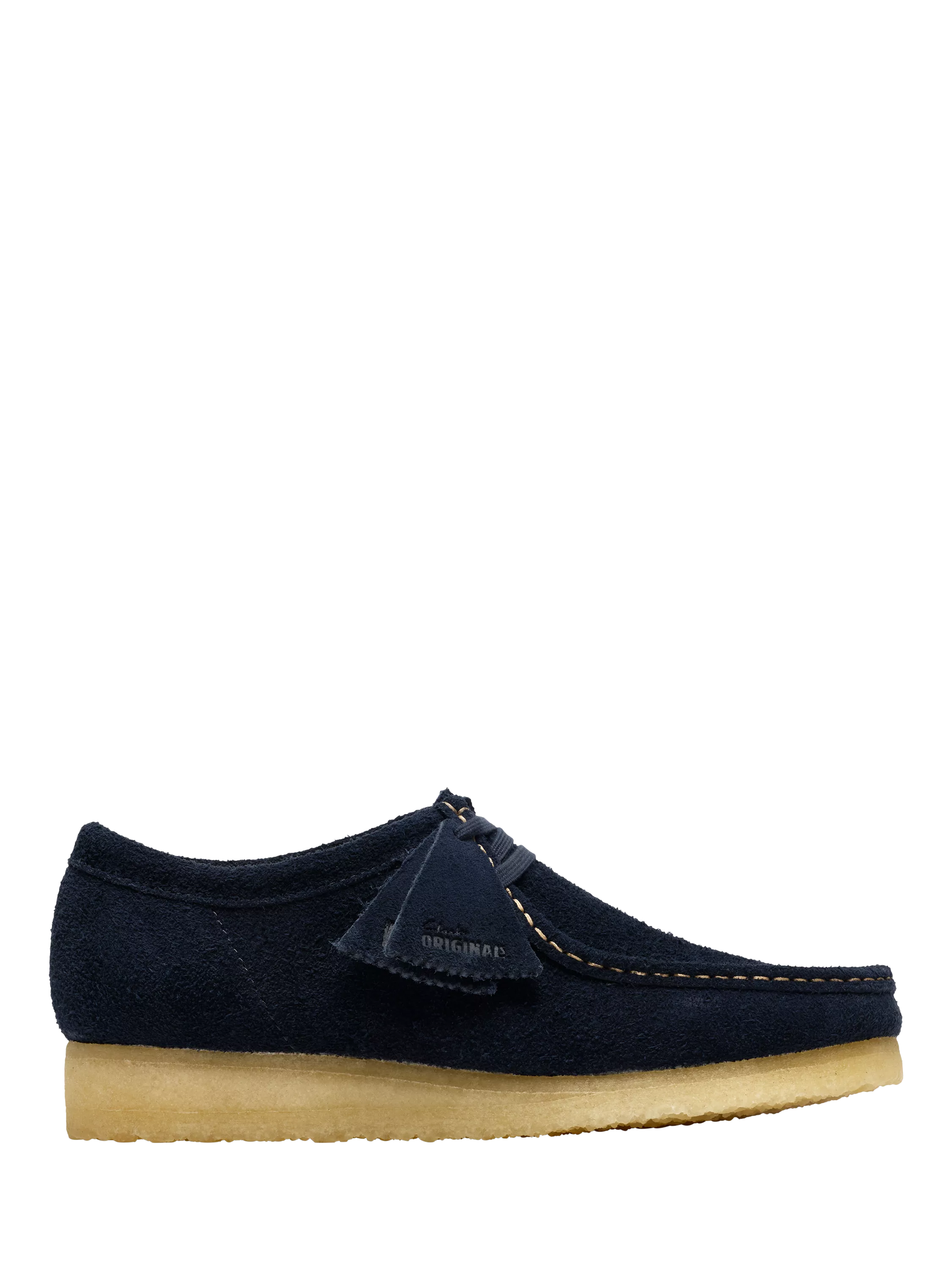 Clarks Originals Wallabee Suede Lace Up Moccasins, Navy