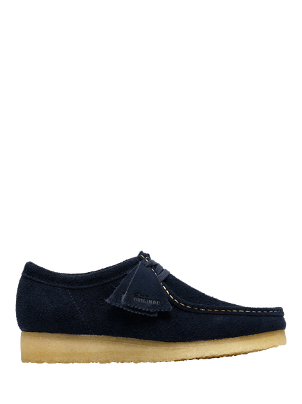 Clarks Originals Wallabee Suede Lace Up Moccasins, Navy, Navy