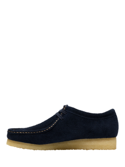Clarks Originals Wallabee Suede Lace Up Moccasins, Navy - view 2, Navy