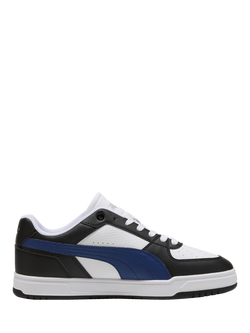 PUMA Caven III Lace Up Trainers, Black/White/Blue, Black/White/Blue