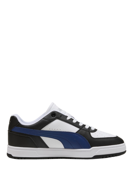 PUMA Caven III Lace Up Trainers, Black/White/Blue, Black/White/Blue