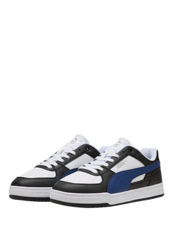 PUMA Caven III Lace Up Trainers, Black/White/Blue - view 2, Black/White/Blue