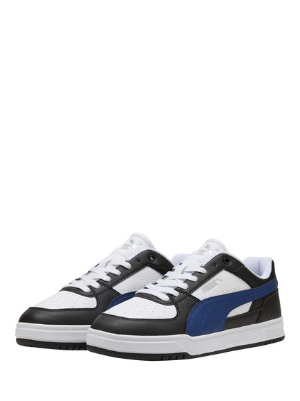 PUMA Caven III Lace Up Trainers, Black/White/Blue - view 2, Black/White/Blue
