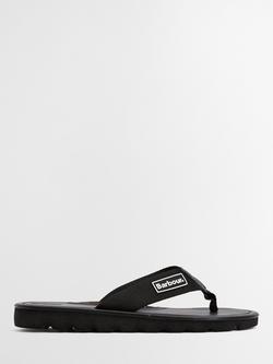 Barbour Harker Toe Post Sandals, Black