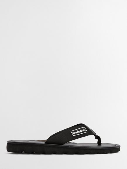 Barbour Harker Toe Post Sandals, Black
