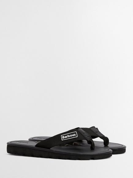 Barbour Harker Toe Post Sandals - view 2, Black