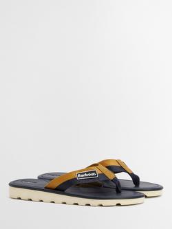 Barbour Harker Toe Post Sandals - view 2, Navy/Ochre