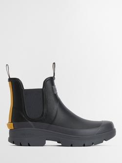 Barbour Nimbus Chelsea Wellington Boots, Black/Ochre, Black/Ochre