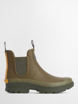 Barbour Nimbus Chelsea Wellington Boots, Olive/Ochre, Olive/Ochre
