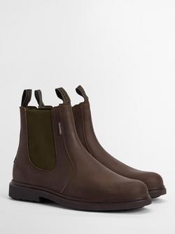 Barbour Hale Chelsea Boots, Dark Brown - view 2, Dark Brown