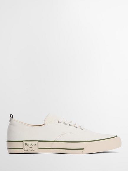 Paul Smith Loves Barbour Classic Canvas Plimsolls, Off White, Off White