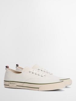 Paul Smith Loves Barbour Classic Canvas Plimsolls, Off White - view 2, Off White
