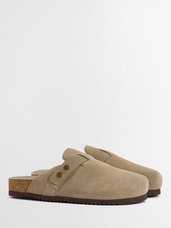 Barbour Bowman Suede Mule Sandals, Taupe - view 2, Taupe