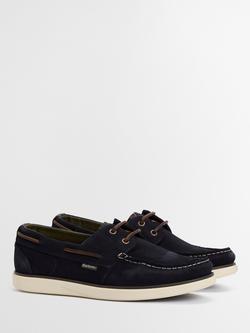 Barbour Rothley Suede Boat Shoes, Navy - view 2, Navy