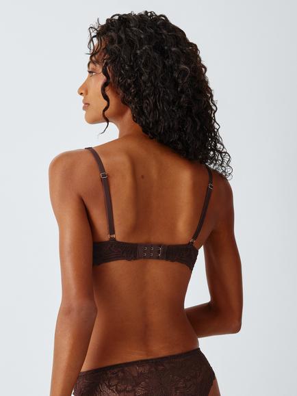 John Lewis Hallie High Apex Bra, Chocolate - view 2, Chocolate