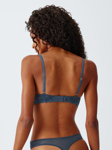 John Lewis Hallie High Apex Bra, Petrol - view 2, Petrol
