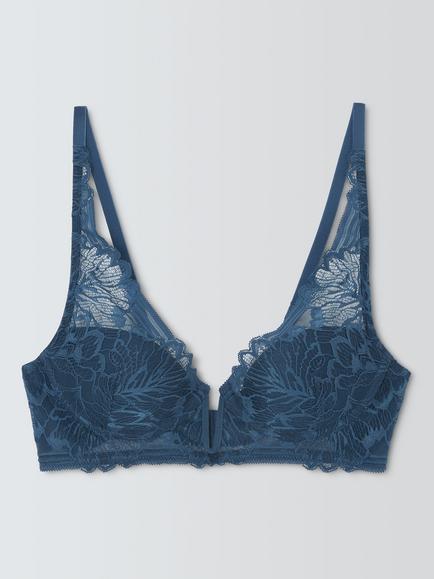John Lewis Hallie High Apex Bra, Petrol, Petrol