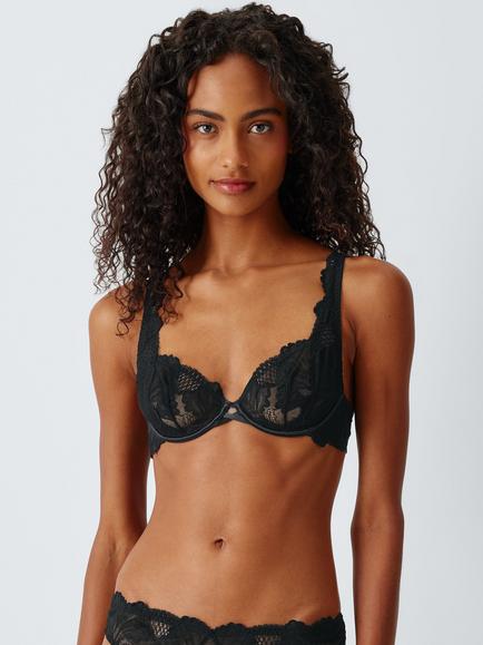 John Lewis Paloma Non Padded Bra, Black, Black