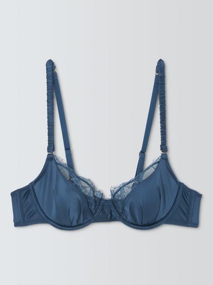 John Lewis Riley Padded Bra, Petrol, Petrol