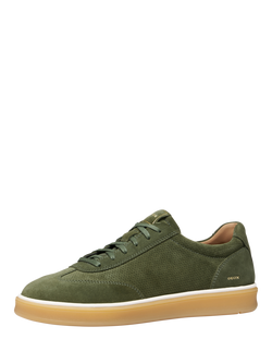 Geox Spherica Actif X4 Leather Blend Lace Up Trainers - view 2, Musk