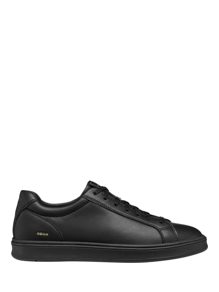 Geox Spherica Actif X4 Leather Blend Lace Up Trainers, Black