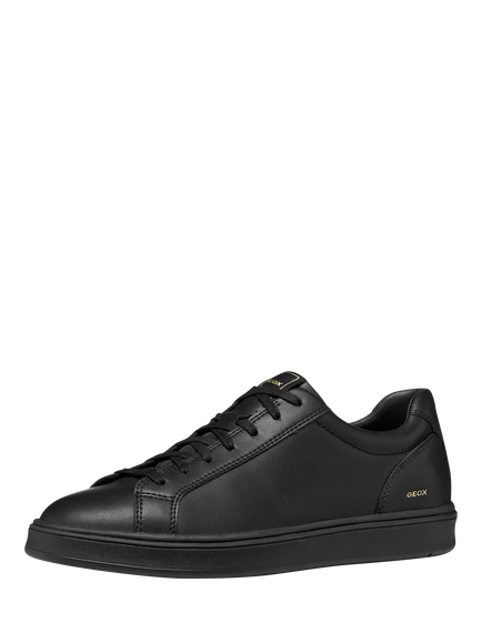Geox Spherica Actif X4 Leather Blend Lace Up Trainers - view 2, Black