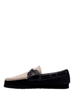 Clarks Originals Godney Boat Suede Moccasins, Navy/Multi - view 2, Navy/Multi