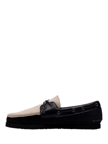 Clarks Originals Godney Boat Suede Moccasins, Navy/Multi - view 2, Navy/Multi