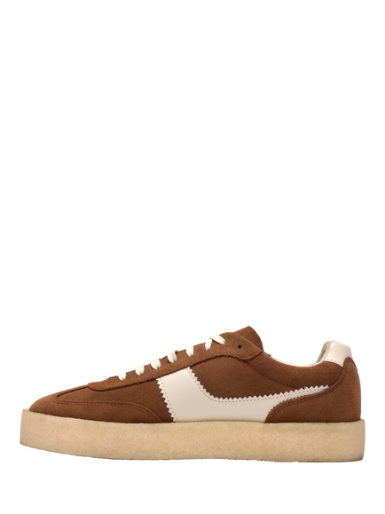 Clarks Originals Tor 80 Suede Lace Up Trainers, Navy/Multi - view 2, Cola