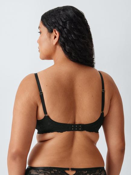 John Lewis Rosalind Padded Plunge Bra, Black - view 2, Black