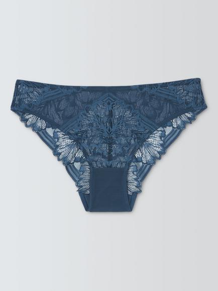 John Lewis Hallie Bikini Knickers, Petrol, Petrol