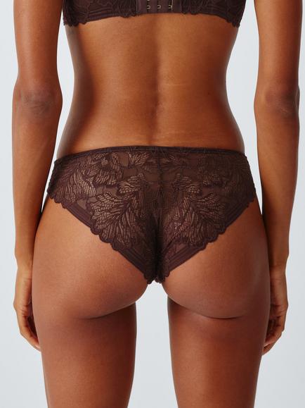 John Lewis Hallie Bikini Knickers, Chocolate - view 2, Chocolate